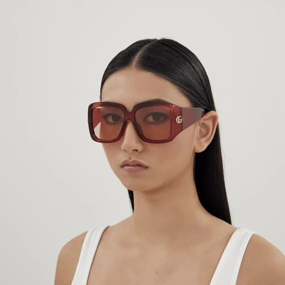 NEW Gucci GG1402SA 003 Burgundy Pink Women Square Sunglasses GG 1402SA - Picture 4 of 13